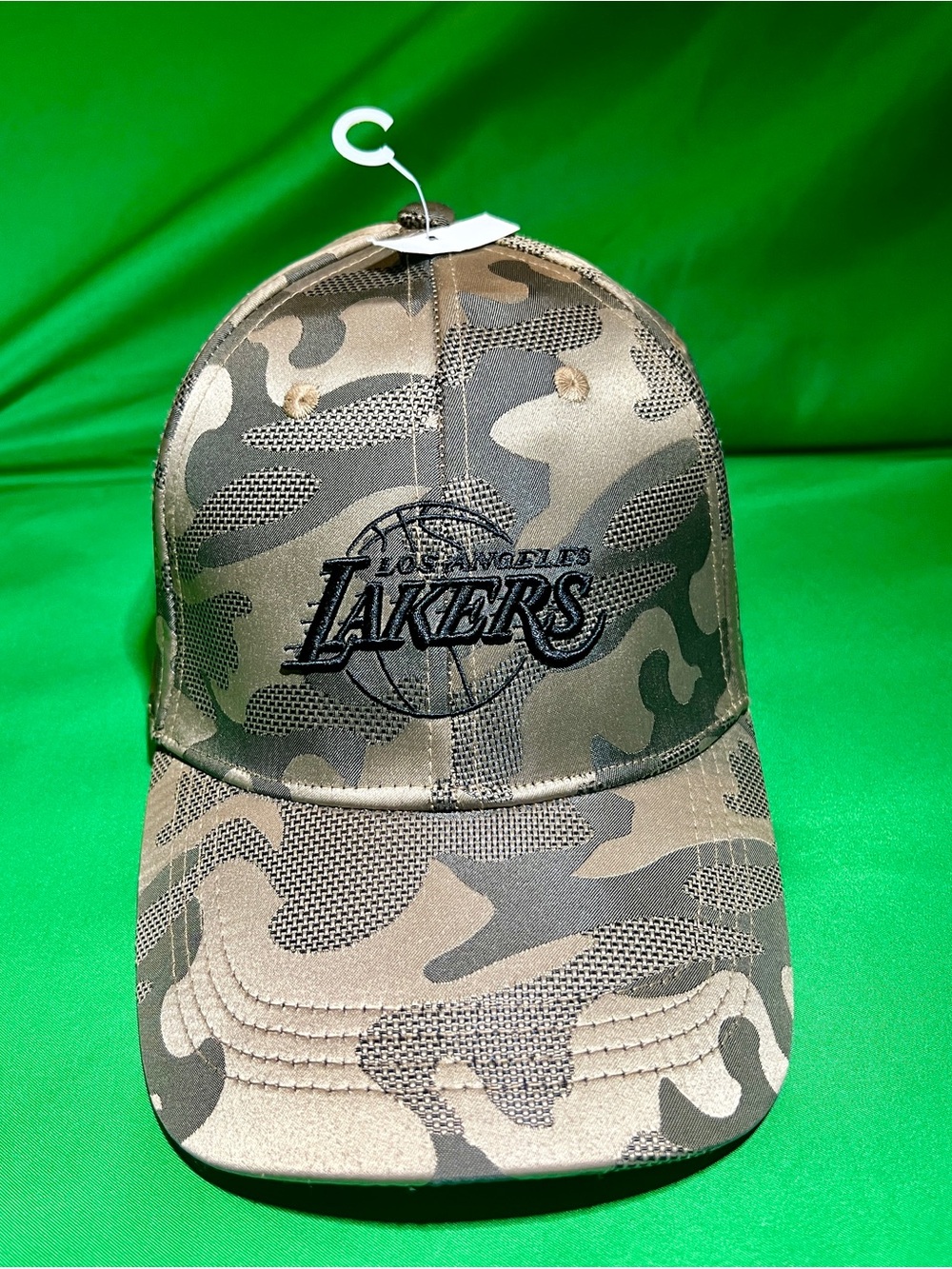 Camo Los Angeles Lakers Baseball Cap 🔥💚🖤 Green/Brown Hat 🧢 🏀